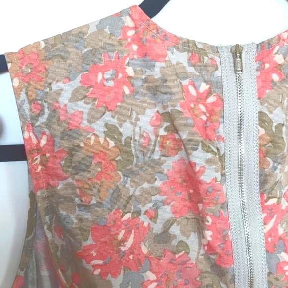 Sz 8 Gap Shift Dress with Dusty Rose & Taupe Flower Pattern - Picture 3 of 5